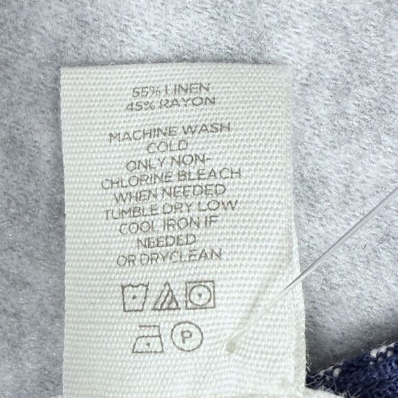 LOFT Outlet Lounge Sz Small Blue Stripe Sleeveless Dress V-Neck - Picture 6 of 11